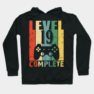 Vintage 19th Wedding Anniversary Level 19 Complete Video Gamer Birthday Gift Ideas Hoodie